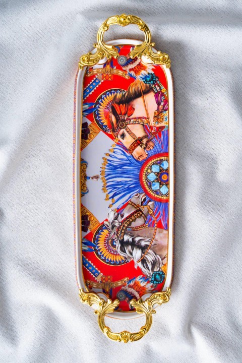 Acar Whisper Dikdörtgen Sunum Tabağı - 35.5 cm - Kırmızı RYL-07030