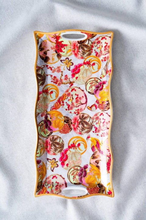 Acar Whisper Dikdörtgen Sunum Tepsi - 34 cm - Mor RYL-07034