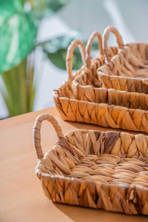 Acar Wicker 4 Parça Hasır Dikdörtgen Sepet SEP-06995