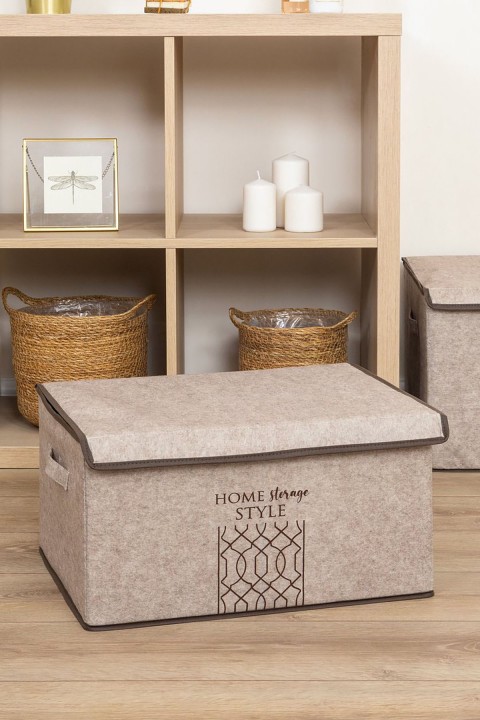 Alas Keçe Kapaklı Kutu Maxi - Gri