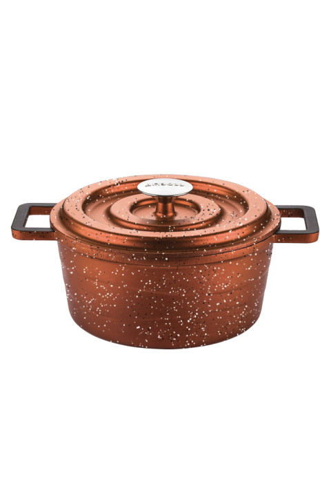 Amboss 7 Parça Copper Döküm Tencere Seti - Bakır