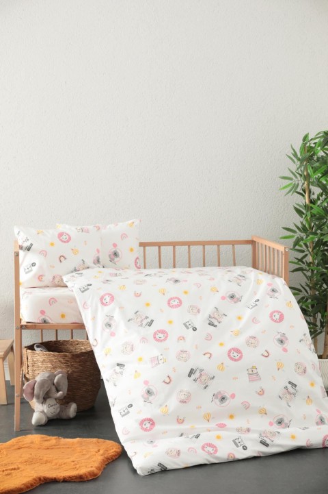 Baby %100 Pamuk Best Friends Bebek Nevresim Takımı - Pembe