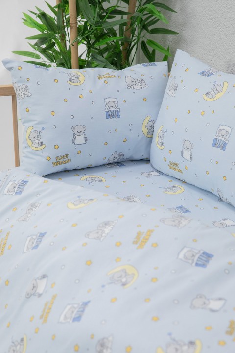 Baby %100 Pamuk Dream Sweet Bebek Nevresim Takımı - Mavi