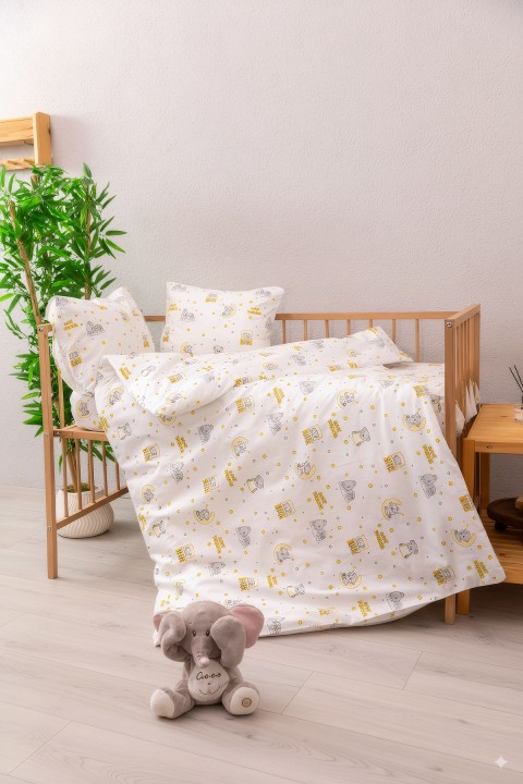 Baby %100 Pamuk Dream Sweet Bebek Nevresim Takımı - Sarı