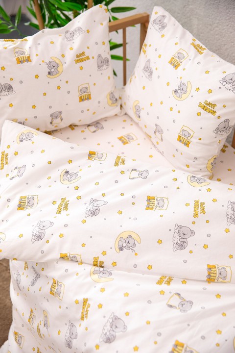 Baby %100 Pamuk Dream Sweet Bebek Nevresim Takımı - Sarı