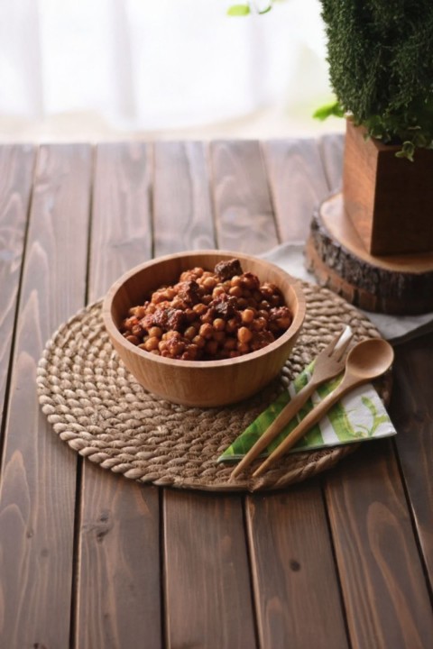 Bambum Laus Yuvarlak Hasır Servis 33 Cm