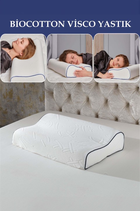 Biocotton Boyun Destekli Ortopedik Visco Yastık 60x40 cm