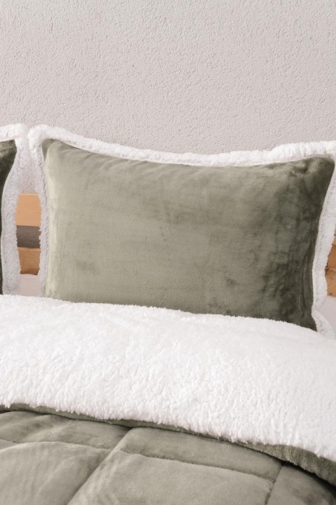 Comforter Çift Kişilik Battaniye Seti - Çağla Yeşili