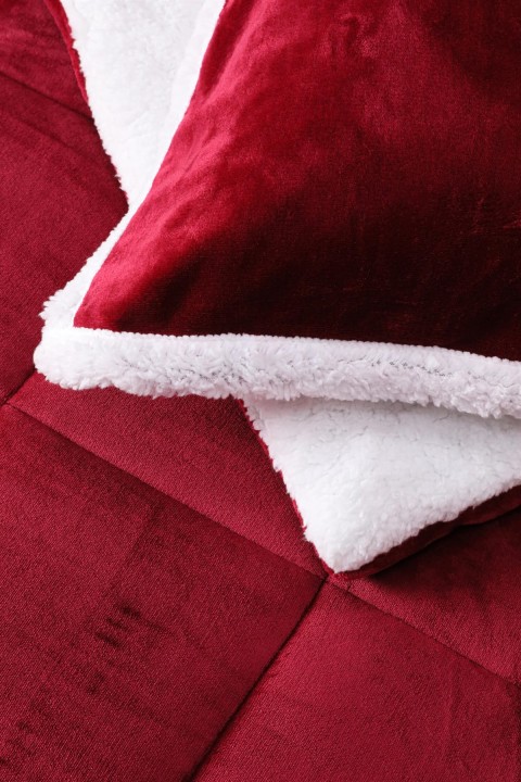 Comforter Çift Kişilik Battaniye Seti - Vişne