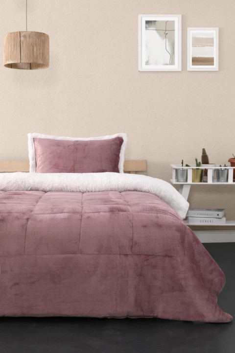Comforter Tek Kişilik Battaniye Seti - Gül Kurusu