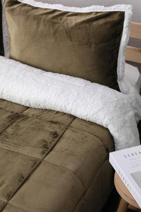 Comforter Tek Kişilik Battaniye Seti - Haki