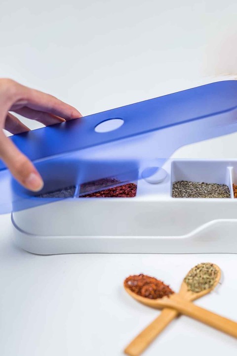 DecoBella 4 Gözlü Baharatlık 81136 - Beyaz