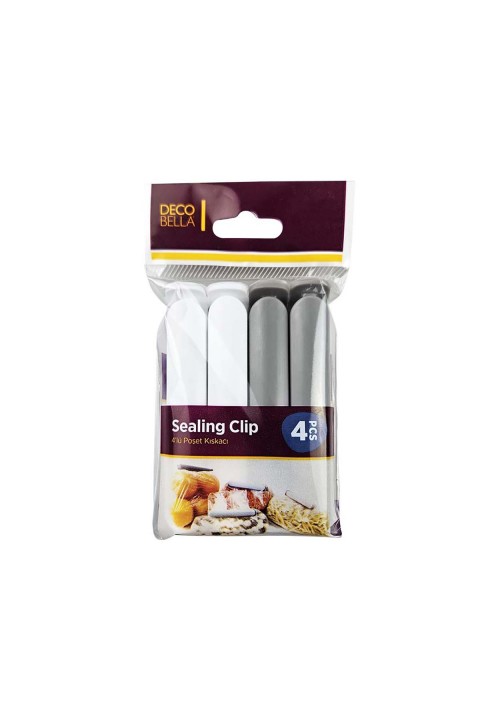 DecoBella 4'lü Poşet Kıskacı 50635 - Renkli