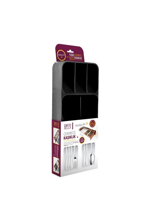 DecoBella 9 Bölmeli Çekmece Kaşıklık 50804 - Gri