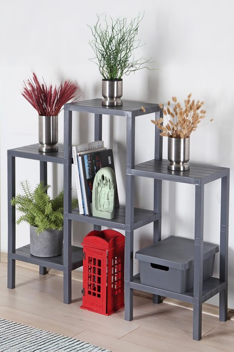DecoBella Antrasit 6'lı Modüler Raf 81501 - Antrasit