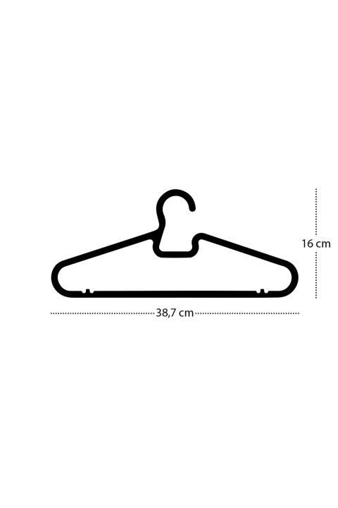 DecoBella Eko 10'lu Plastik Askı Seti 50628 - Siyah DecoBella Eko 10'lu Plastik Askı Seti 50628 - Siyah