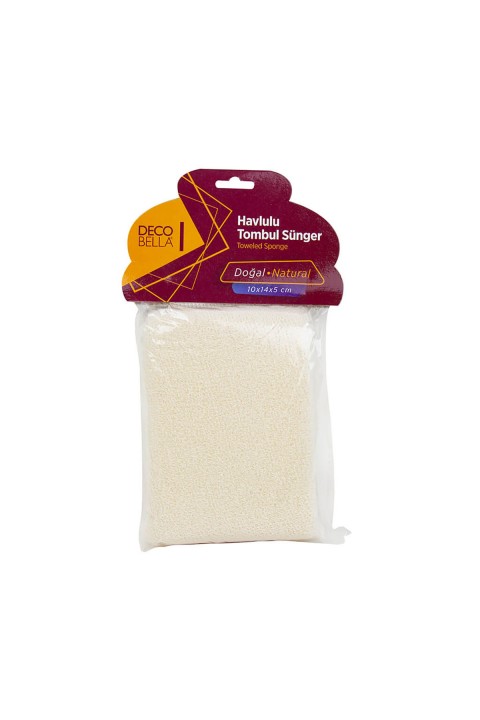 DecoBella Havlulu Tombul Sünger 70165 - Krem