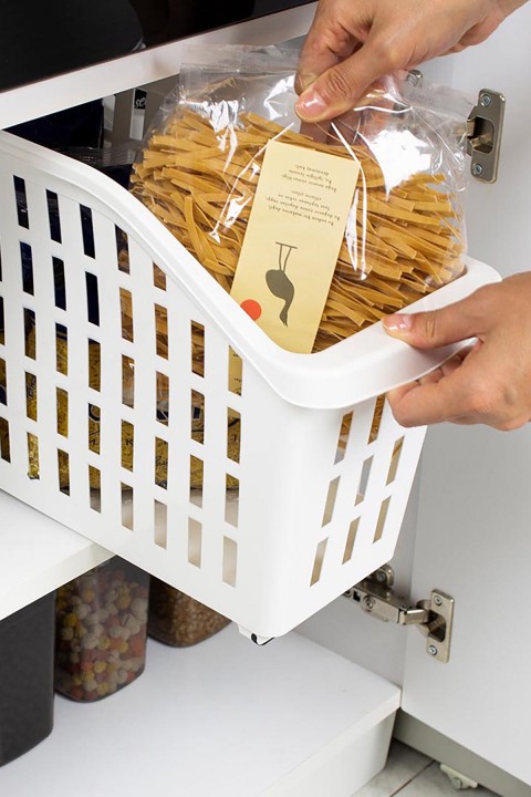DecoBella Tekerlekli Düzenleyici Sepet 13 L 50831 - Beyaz
