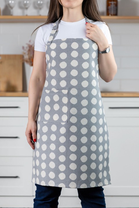 Elegan Chef Ayar Askılı Mutfak Önlüğü - Gri