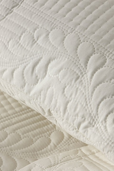 Elif Jumbo Soft Çift Kişilik Yatak Örtüsü Takımı - Ekru