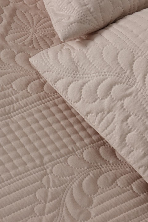 Elif Jumbo Soft Çift Kişilik Yatak Örtüsü Takımı - Vizon