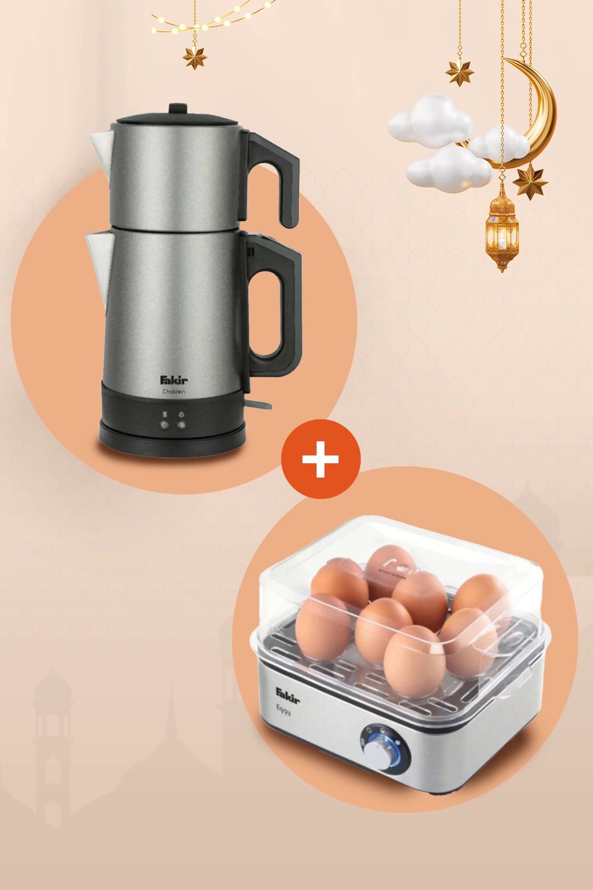 Fakir Avantajlı 2li Set (Yumurta Makinesi + Çaycı)