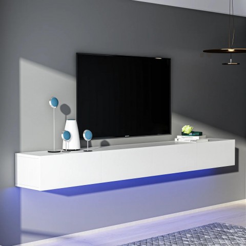 Favora Alfa 2 Kapaklı Duvara Monte TV Ünitesi - Beyaz 280 cm