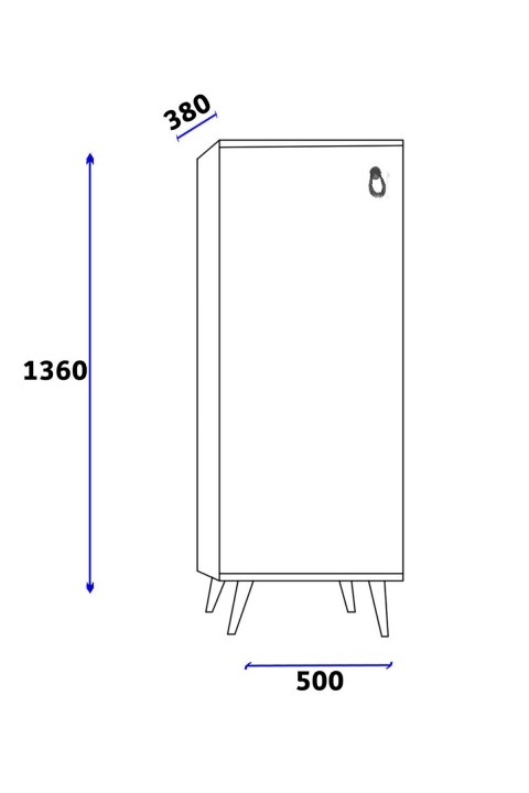 Favora Arton Eyfel Baskılı Çok Amaçlı Dolap - Atlantik Çam