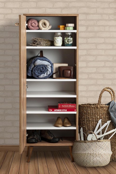 Favora Arton Telefon Kulubesi Baskılı Çok Amaçlı Dolap - Atlantik Çam