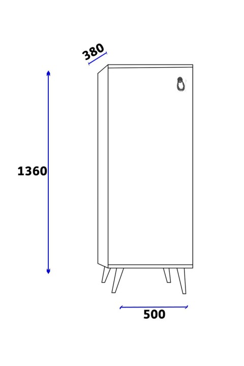 Favora Arton Telefon Kulubesi Baskılı Çok Amaçlı Dolap - Atlantik Çam