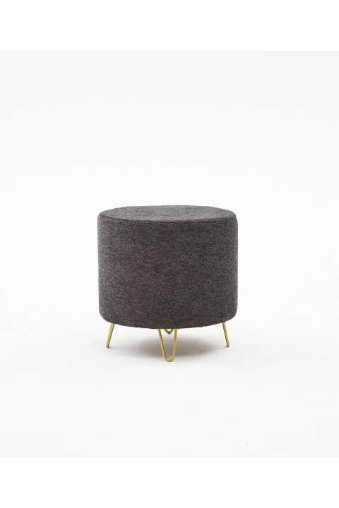 Favora Asmara Metal Ayaklı Puf - Antrasit Bakır