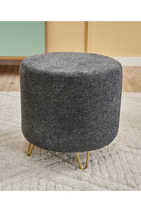 Favora Asmara Metal Ayaklı Puf - Antrasit