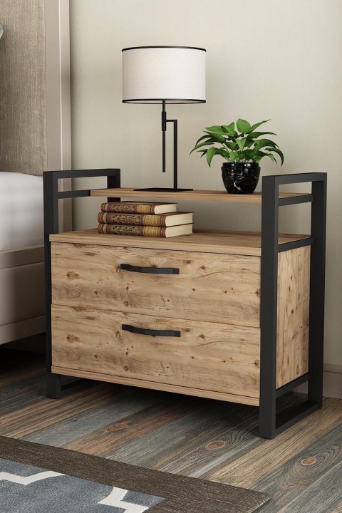 Favora Athens 2 Çekmeceli Komodin - Atlantik Çam