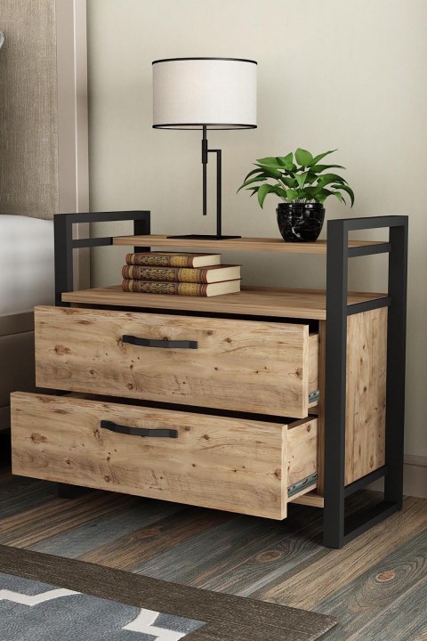 Favora Athens 2 Çekmeceli Komodin - Atlantik Çam