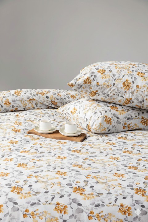 Favora Bella Çift kişilik %100 Pamuk Nevresim Takımı - Gri