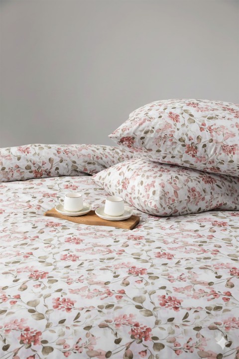 Favora Bella Çift kişilik %100 Pamuk Nevresim Takımı - Pudra