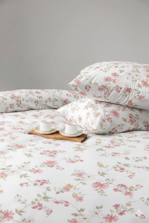 Favora Brote Çift kişilik %100 Pamuk Nevresim Takımı - Pudra