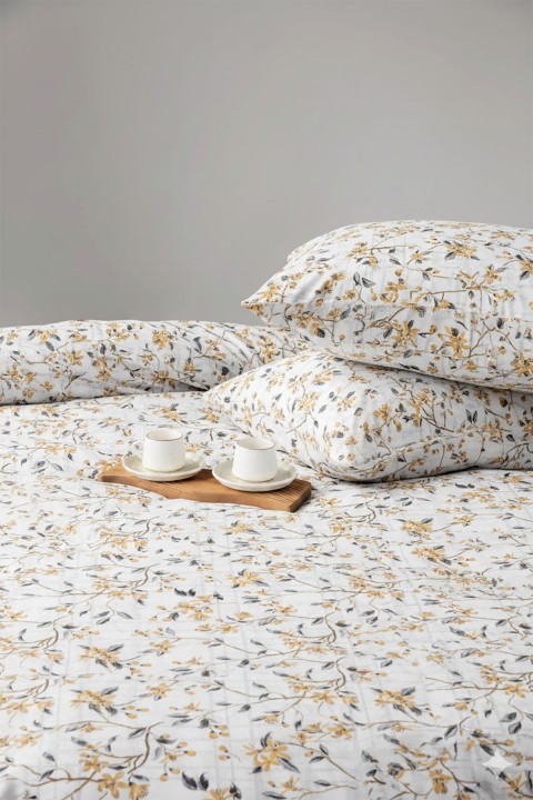 Favora Calido Çift kişilik %100 Pamuk Nevresim Takımı - Gold