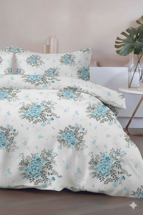 Favora Estilo Çift kişilik %100 Pamuk Nevresim Takımı - Turkuaz