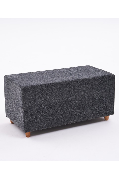 Favora Genma Ahşap Ayaklı Puf - Antrasit