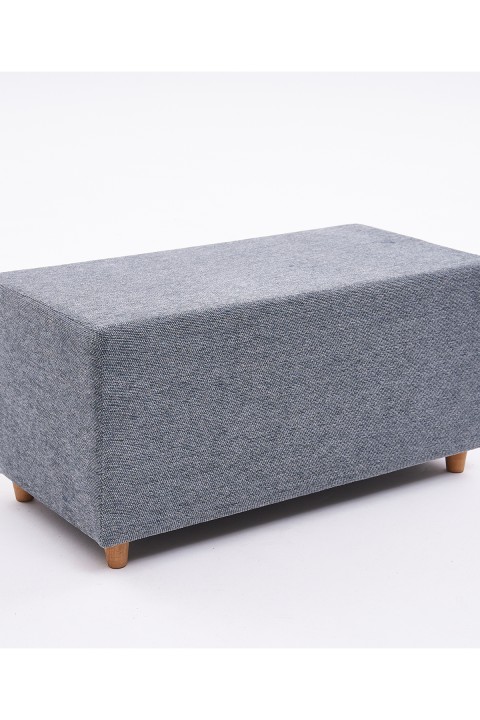 Favora Genma Ahşap Ayaklı Puf - Gri