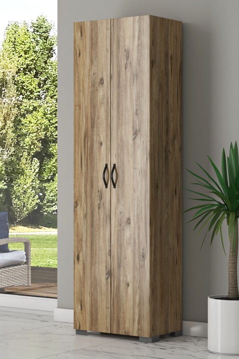 Favora Hanımeli 2 Kapak 8 Raf Çok Amaçlı Dolap - Ceviz