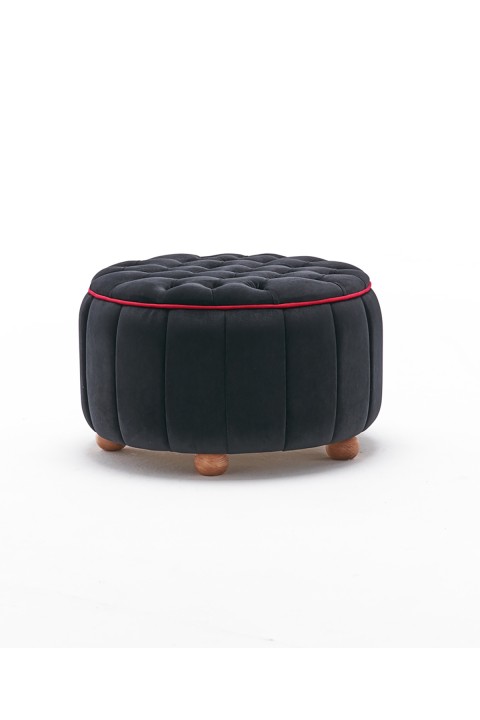 Favora Jasmin Puf - Siyah