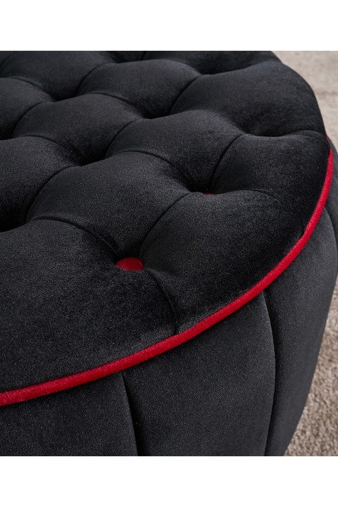 Favora Jasmin Puf - Siyah