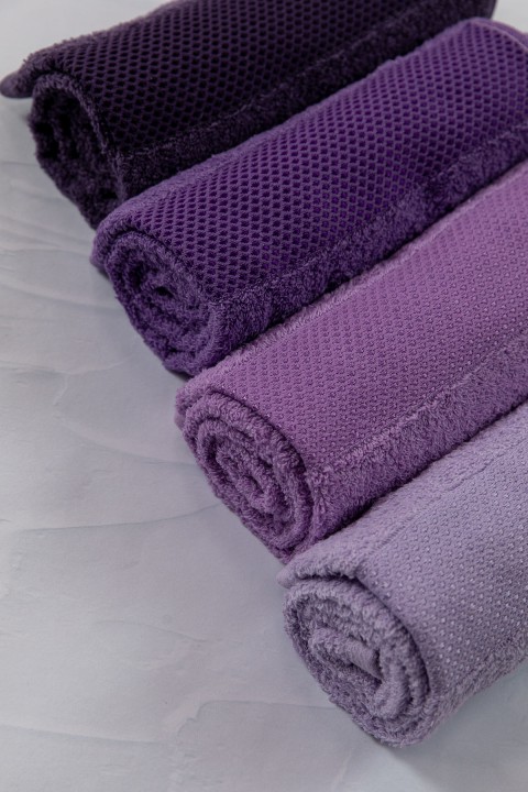 Favora Lena Darla 4lü Havlu Set 50x85 Cm - Mor