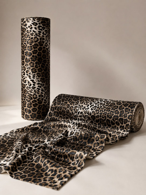 Favora Leopar Desenli Nevresimlik Kumaş 1 Metre