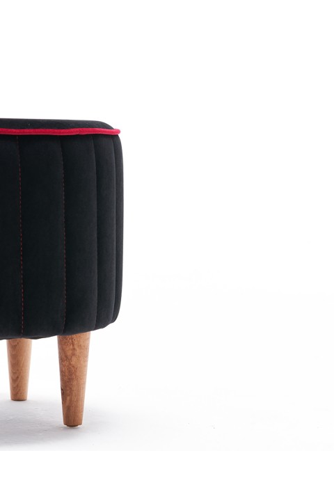 Favora Lindy Puf - Siyah