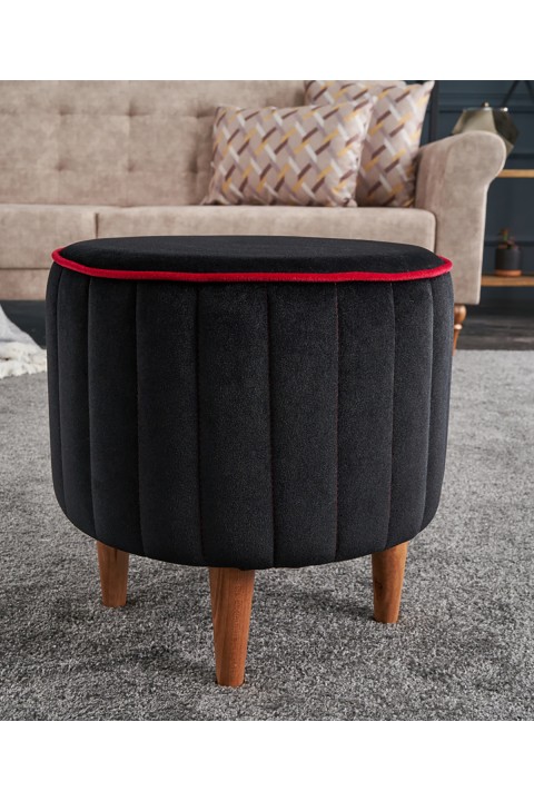 Favora Lindy Puf - Siyah