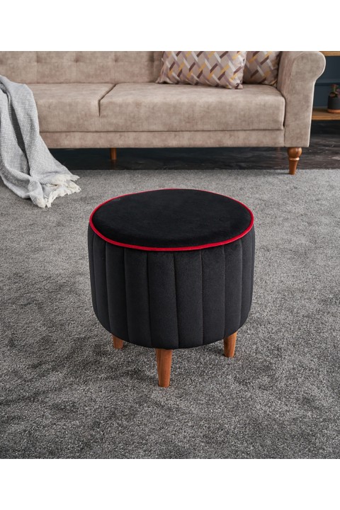 Favora Lindy Puf - Siyah