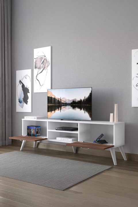 Favora Manolya Dekoratif Tv Sehpası - Beyaz - Barok